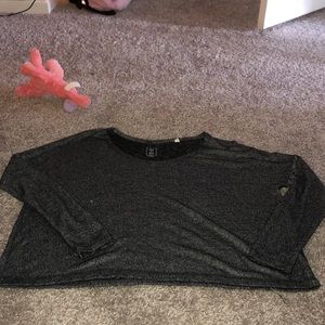 flowy dark gray long sleeve